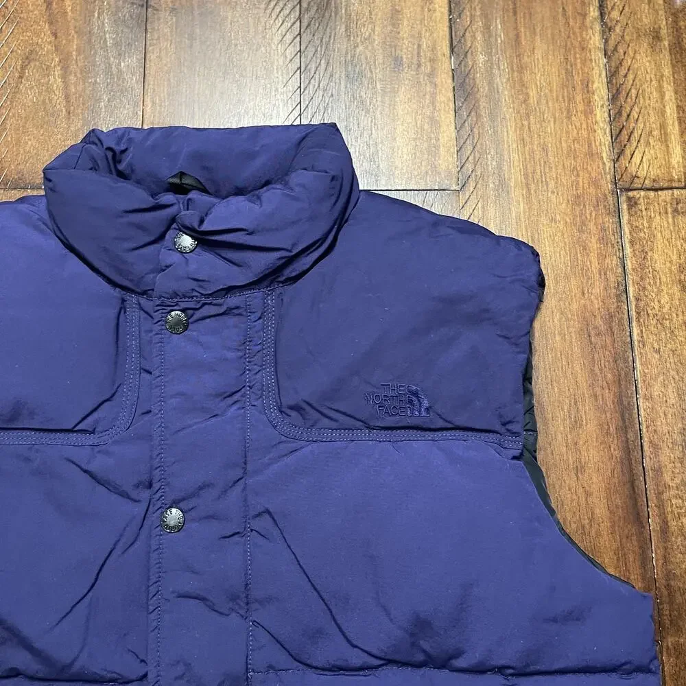 The North Face Vest Mens Medium Deep Purple Goose Down Puffer Insulated Nylon